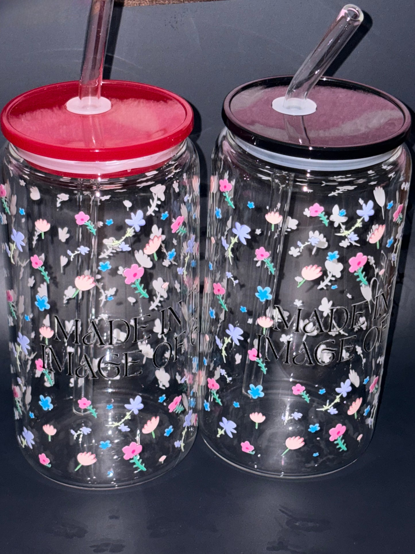 Handmade glass can