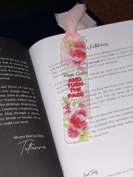 Keep Calm and turn the page bookmark