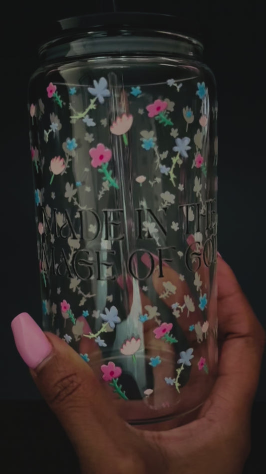 Handmade glass can